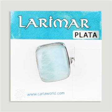 Anillo Plata Cabujón  LARIMAR (PRECIO POR GRAMO)
