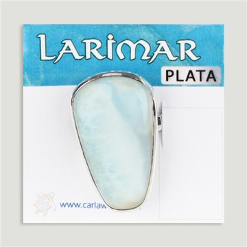 Anillo Plata Cabujón  LARIMAR (PRECIO POR GRAMO)