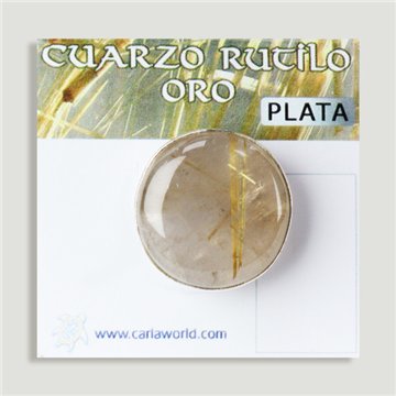 Anillo Plata  ajustable . Rutilo Oro. A partir 6gr. (PRECIO POR GRAMO)