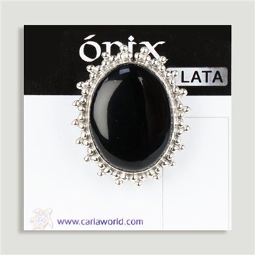 Anillo Plata . Onix. A partir 6gr. (PRECIO POR GRAMO)