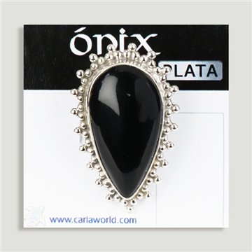 Anillo Plata . Onix. A partir 6gr. (PRECIO POR GRAMO)
