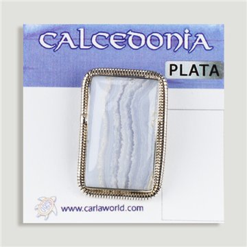 Anillo Plata . Calcedonia. De 6 a 10gr. (PRECIO POR GRAMO)