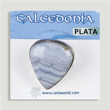 Anillo Plata . Calcedonia. De 6 a 10gr. (PRECIO POR GRAMO)