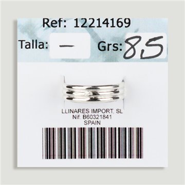 Anillo Plata ajustable . Cuarzo Turmalina. De 6 a 8gr. (PRECIO POR GRAMO)