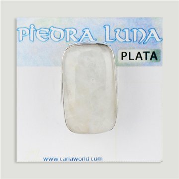 Anillo Plata ajustable . Piedra Luna. De 7 a 10gr. (PRECIO POR GRAMO)