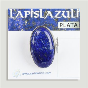 Anillo Plata ajustable . Lapislazuli. De 5,5 a 8gr. (PRECIO POR GRAMO)
