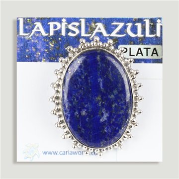 Anillo Plata ajustable . Lapislazuli. De 5,5 a 8gr. (PRECIO POR GRAMO)