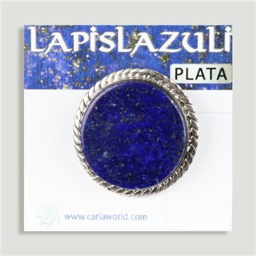 Anillo Plata ajustable . Lapislazuli. De 5,5 a 8gr. (PRECIO POR GRAMO)
