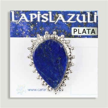 Anillo Plata ajustable . Lapislazuli. De 5,5 a 8gr. (PRECIO POR GRAMO)