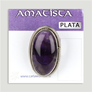 Anillo Plata ajustable . Amatista. De 7 a 10gr. (PRECIO POR GRAMO)