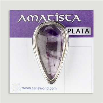 Anillo Plata ajustable . Amatista. De 7 a 10gr. (PRECIO POR GRAMO)