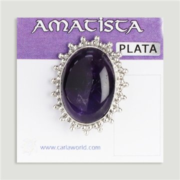Anillo Plata ajustable . Amatista. De 7 a 10gr. (PRECIO POR GRAMO)