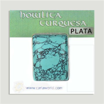Anillo Plata ajustable . Howlita Turquesa. De 7 a 9gr. (PRECIO POR GRAMO)