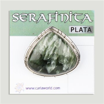 Bague en argent ouvert. Serafinite. De 6 à 8gr. (PRIX PAR GRAMME)
