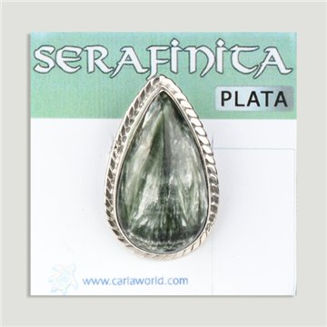 Bague en argent ouvert. Serafinite. De 6 à 8gr. (PRIX PAR GRAMME)