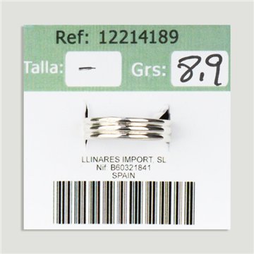 Anillo Plata ajustable . Serafinita. De 6 a 8gr. (PRECIO POR GRAMO)