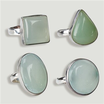 Anillo Plata ÁGATA AZUL ajustable . A partir 6gr.  (PRECIO POR GRAMO)