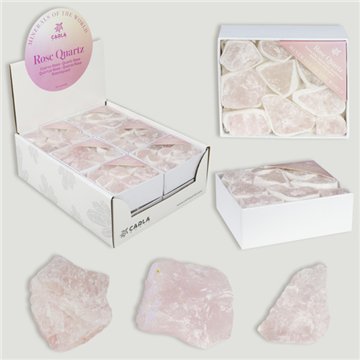 ROSE QUARTZ. Mini Raw BoxRose Quartz. 8x10x4cm