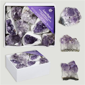 Mineral Box MINI. Druse d'améthyste. 8x10x4cm