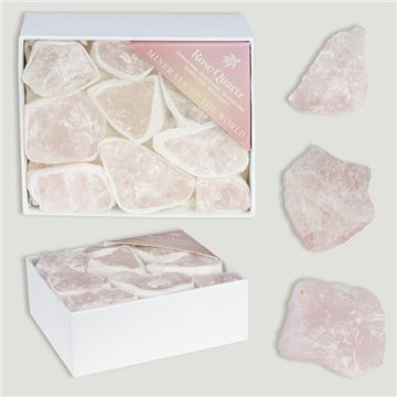 Mineral Box MINI. Quartz rose. 8x10x4cm