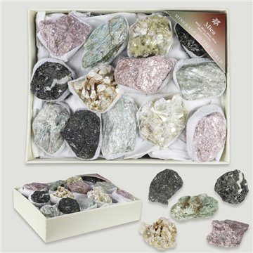 Mineral Box. Mica de couleurs mélangées. 17x13x4cm
