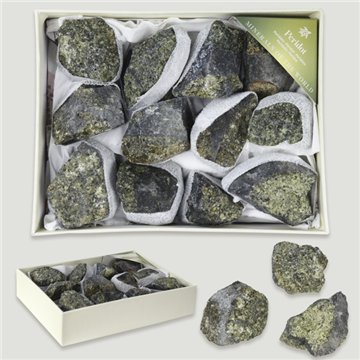 Mineral Box. Peridoto. 17x13x4cm