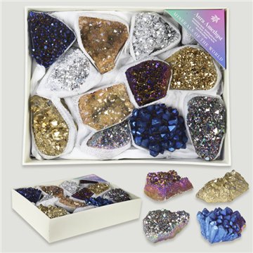 Mineral Box. Aura mixte d'améthyste. 17x13x4cm