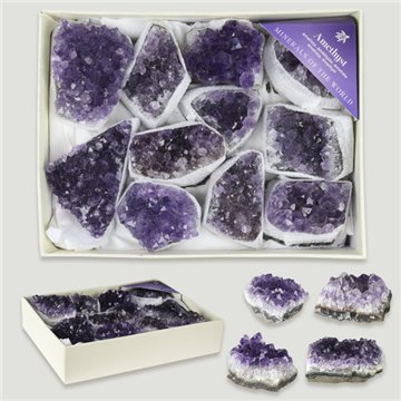 Mineral Box. Amethyst Druzy. 17x13x4cm