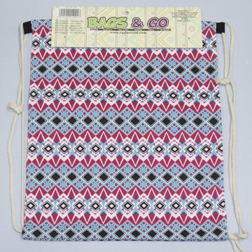 Drawstring Backpack. Model: Ethnic Motif