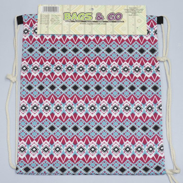 Mochila con cuerda. Modelo: Motivo Étnico