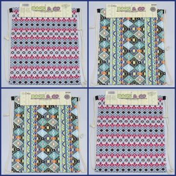 Crochet 07 - Sac à dos avec corde. Modèle : motif ethnique.