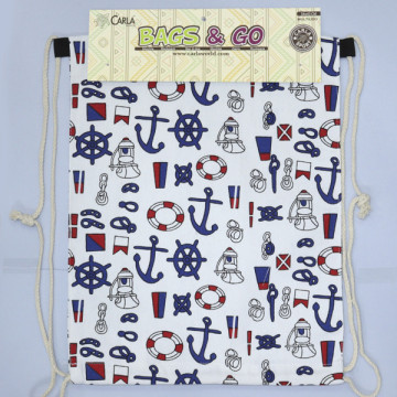 Gancho 06 – Mochila com corda. Modelo: Náutico