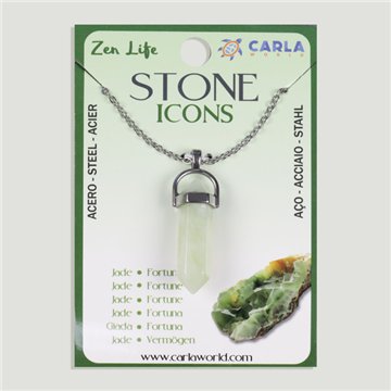 Mineral Point Pendant with Chain. Jade