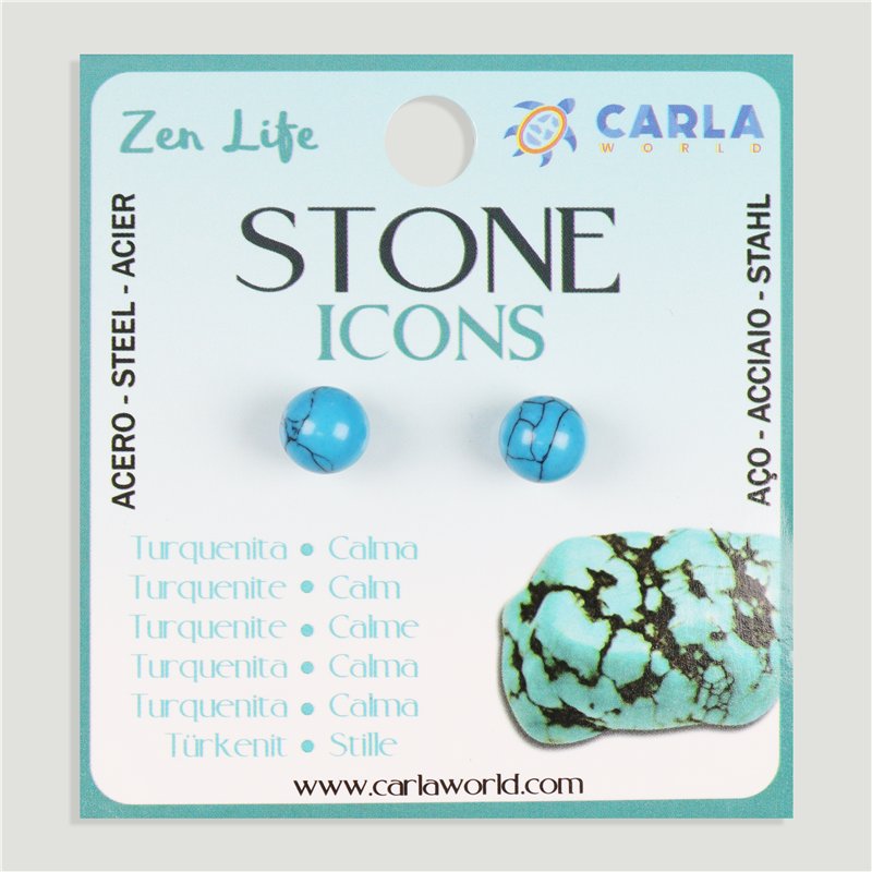 Mineral Earrings. 8mm Ball. Turquenite Mineral Earrings. 8mm Ball. Turquenite