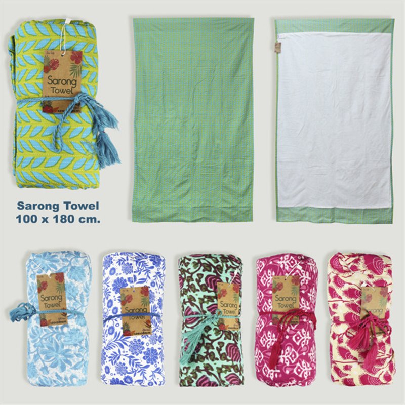 Cotton/polyester towel 100x180cm. Assorted models Cotton/polyester towel 100x180cm. Assorted models