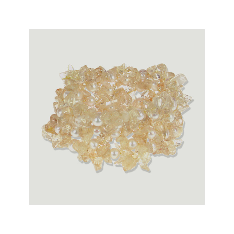 Pulseira com vários fios de lascas e pérolas. Minerais variados Pulseira com vários fios de lascas e pérolas. Minerais variados