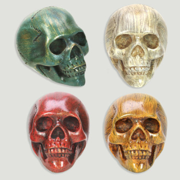 Calavera resina mini 6x8cm. Colores surtidos