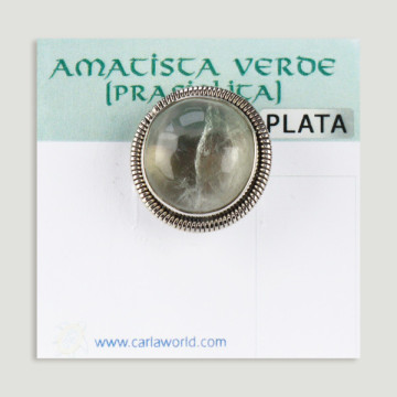 Adjustable Silver Ring. Prasiolite. Starting at 9g (PRICE PER GRAM)