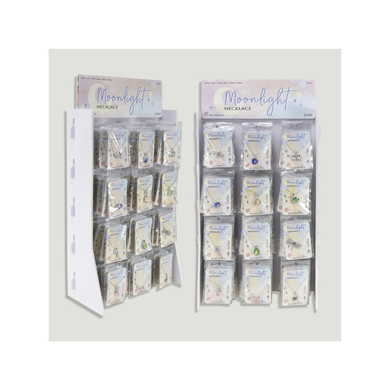 MOONLIGHT. Colgante Cristal/Brillantitos c/cadena – 144uds MOONLIGHT. Colgante Cristal/Brillantitos c/cadena – 144uds