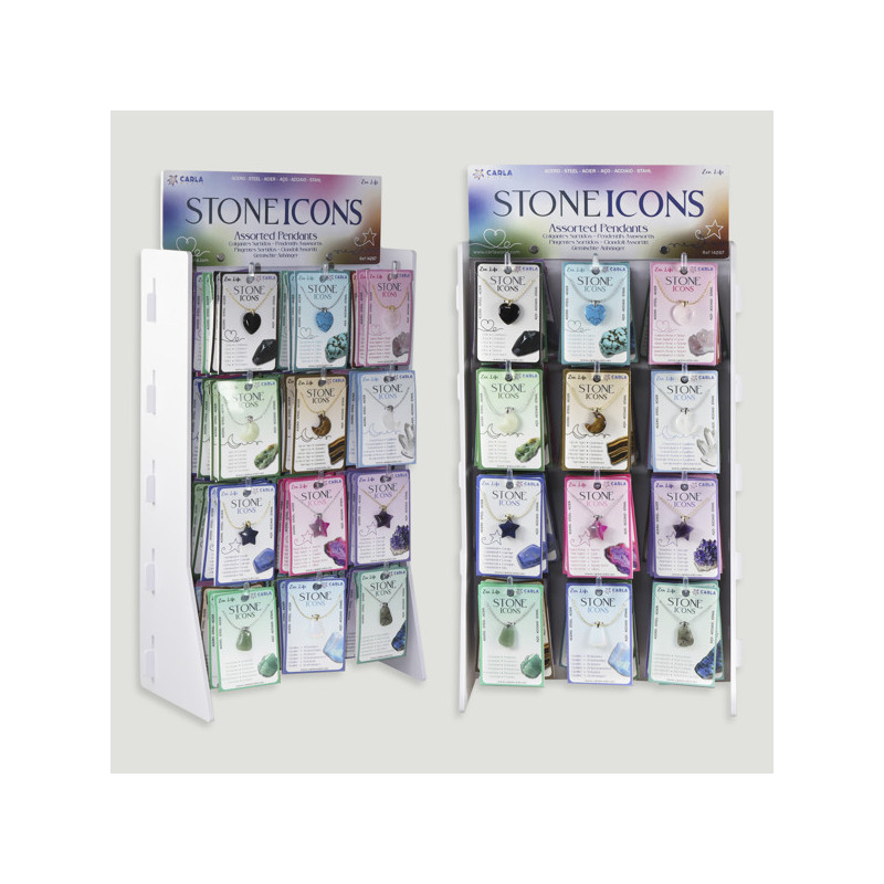 STONE ICONS. Mineral pendant, assorted - 144 units STONE ICONS. Mineral pendant, assorted - 144 units