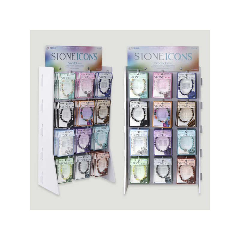 STONE ICONS. Pulsera Mineral c/ bola 6mm + Charm -144 uds STONE ICONS. Pulsera Mineral c/ bola 6mm + Charm -144 uds