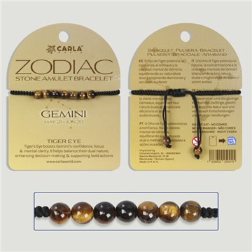 GÉMINIS - Ojo de Tigre - Pulsera 7 bolitas
