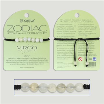 VIRGO - Jade - 7-bead bracelet