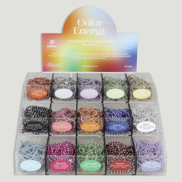 COLOR ENERGY - Crystal Bracelet + Steel Charm - 720 units
