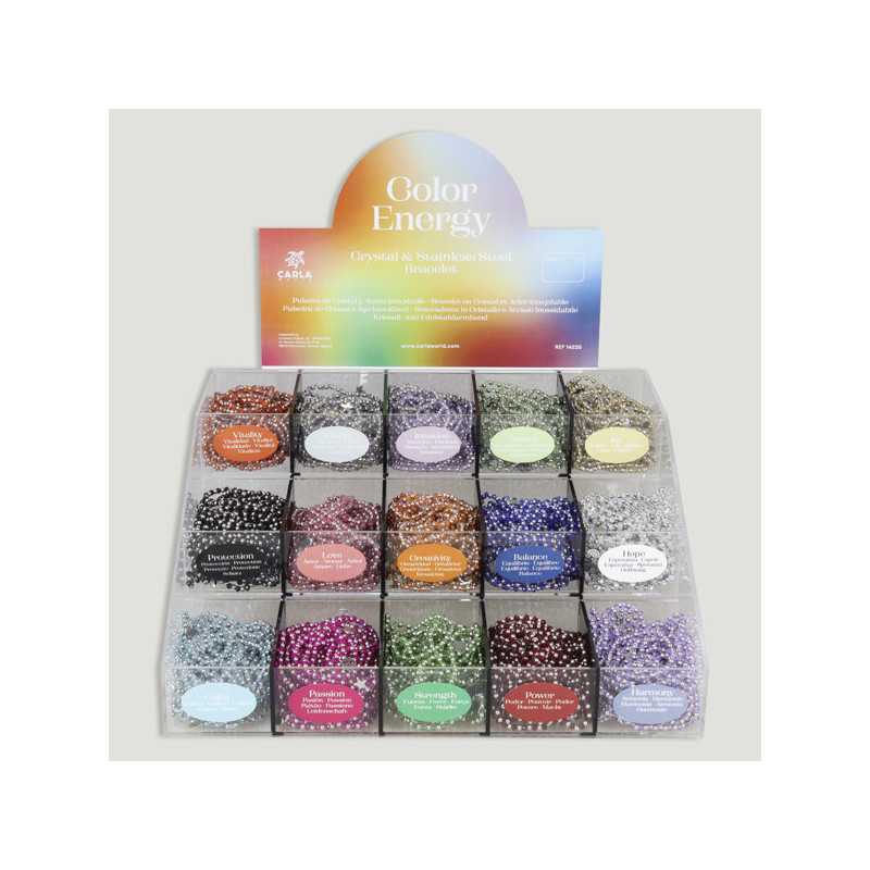 COLOR ENERGY - Crystal Bracelet + Steel Charm - 720 units COLOR ENERGY - Crystal Bracelet + Steel Charm - 720 units