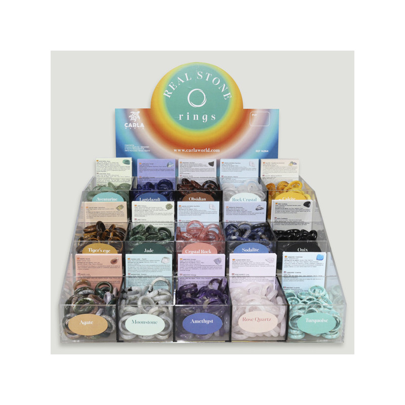 REAL STONE RINGS. Anillos minerales surtidos – 900 uds REAL STONE RINGS. Anillos minerales surtidos – 900 uds