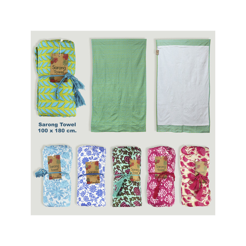SARONG TOWEL. Toalla algodón/poliéster 100x180cm. Surtidas SARONG TOWEL. Toalla algodón/poliéster 100x180cm. Surtidas