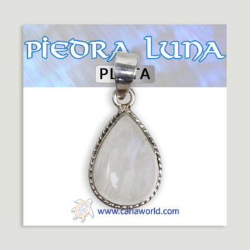 Colgante de Plata. Piedra Luna. A partir de 6,5 gr. (PRECIO POR GRAMO)