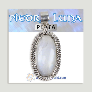 Colgante de Plata. Piedra Luna. A partir de 6,5 gr. (PRECIO POR GRAMO)