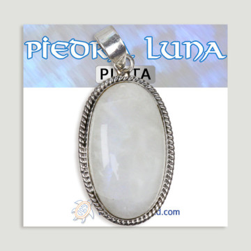 Colgante de Plata. Piedra Luna. A partir de 6,5 gr. (PRECIO POR GRAMO)